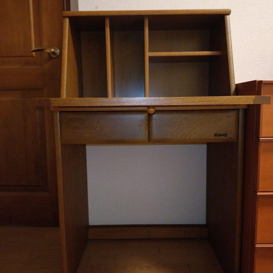 浜本工芸 木製 ライティングビューロー ライティングデスク 引出付き 学習机 机