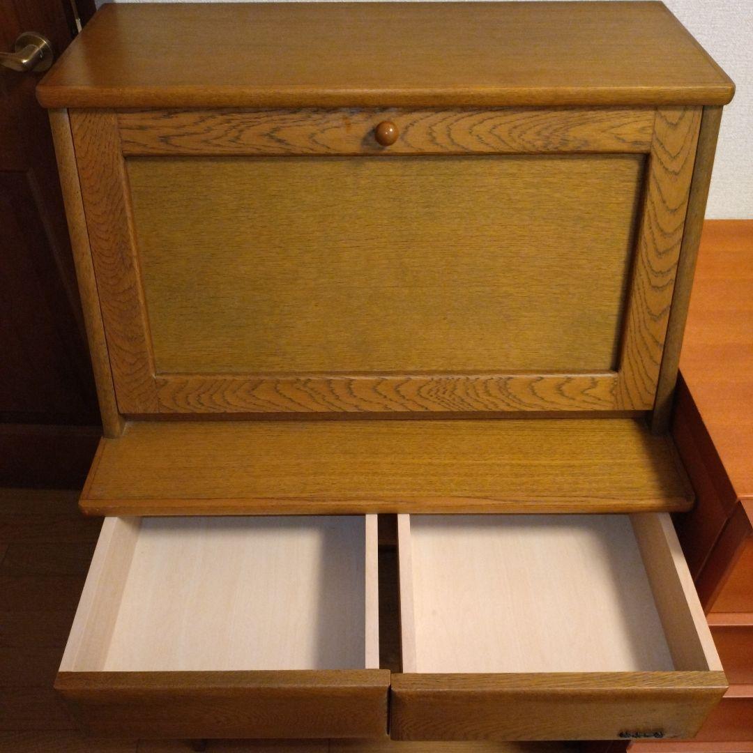 浜本工芸 木製 ライティングビューロー ライティングデスク 引出付き 学習机 机