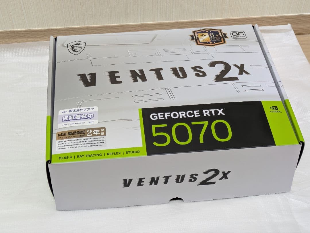 MSI GeForce RTX 5070 VENTUS 2X 本体