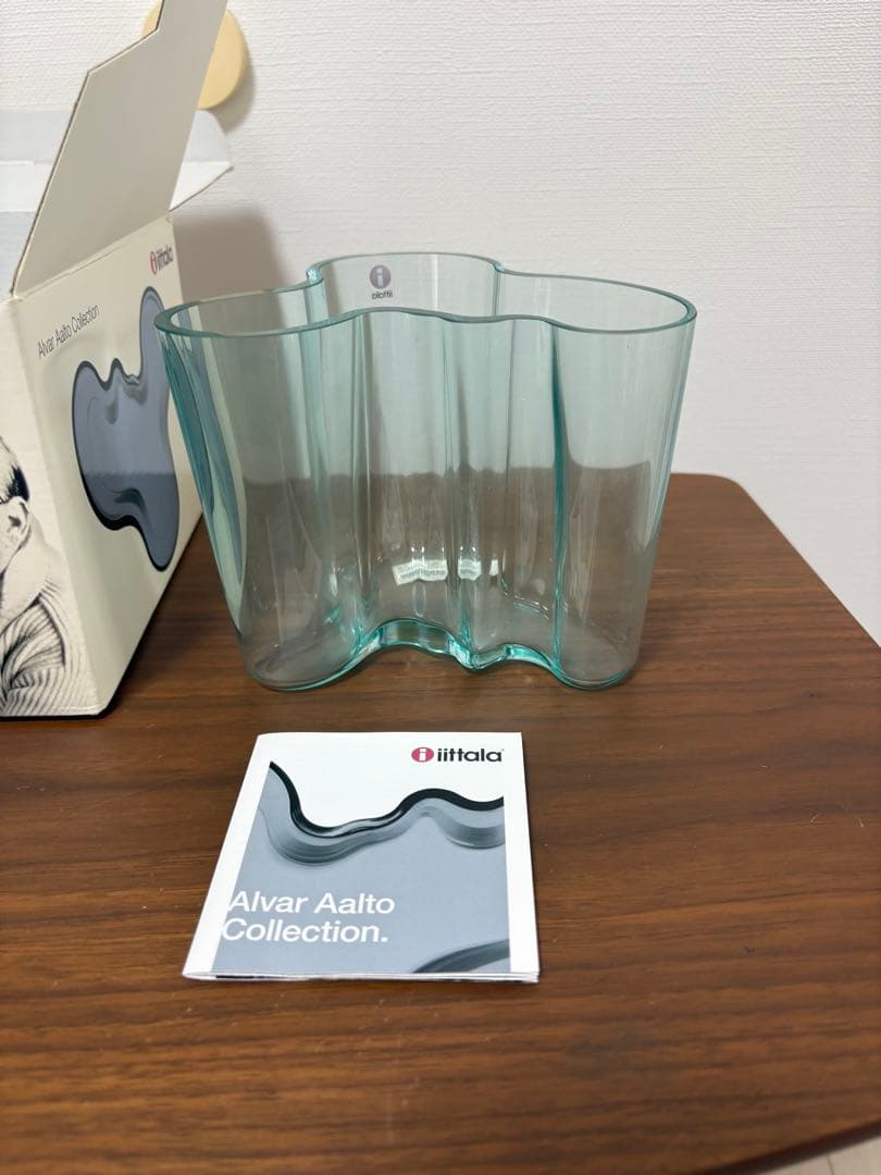 未使用　ittala イッタラ　アアルトベース120mm water green