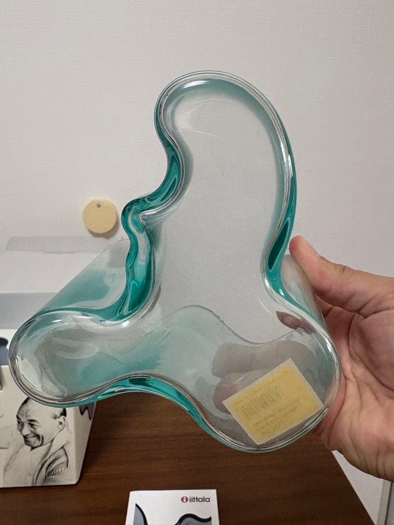 未使用　ittala イッタラ　アアルトベース120mm water green