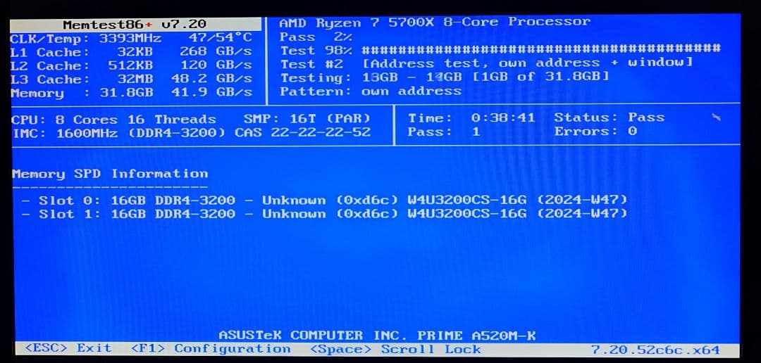 CFD DDR4 メモリ 3200MHz 16×2 32GB 【動作確認済】