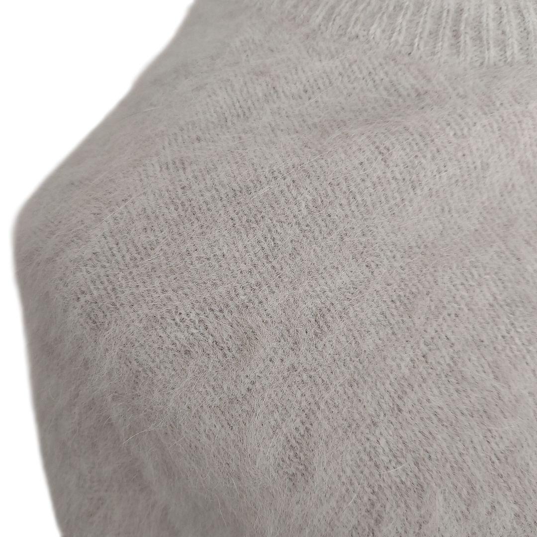 美品✨BEARDSLEY ファーニットポンチョ　ライトグレー