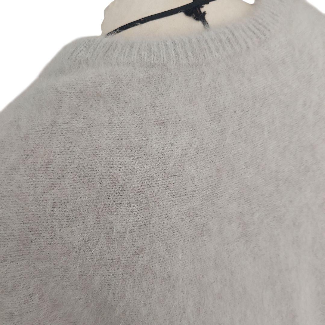 美品✨BEARDSLEY ファーニットポンチョ　ライトグレー