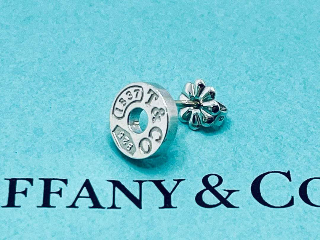 h818 美品　ティファニー　1837 オープン　サークル　ピアス　片耳　925