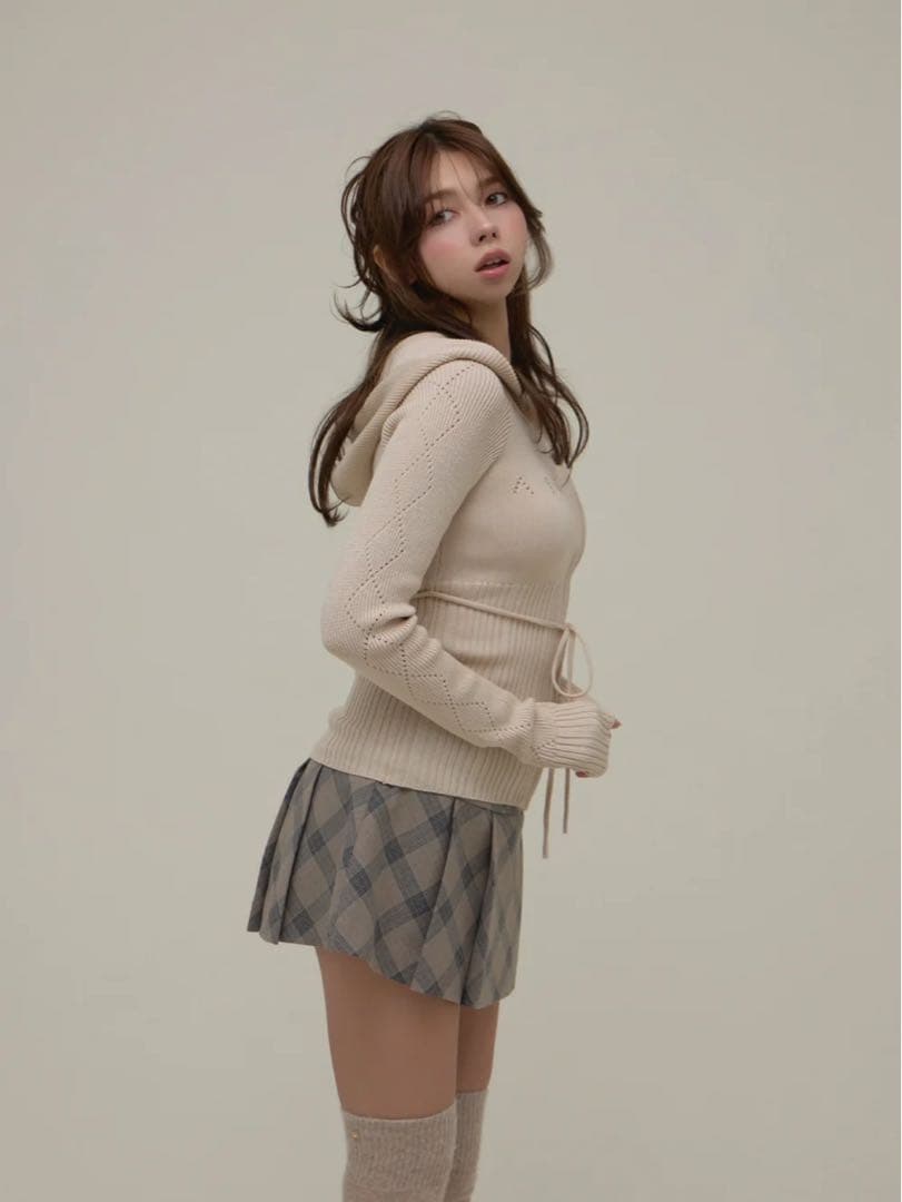 トップス Angel crochet hood tops andmary