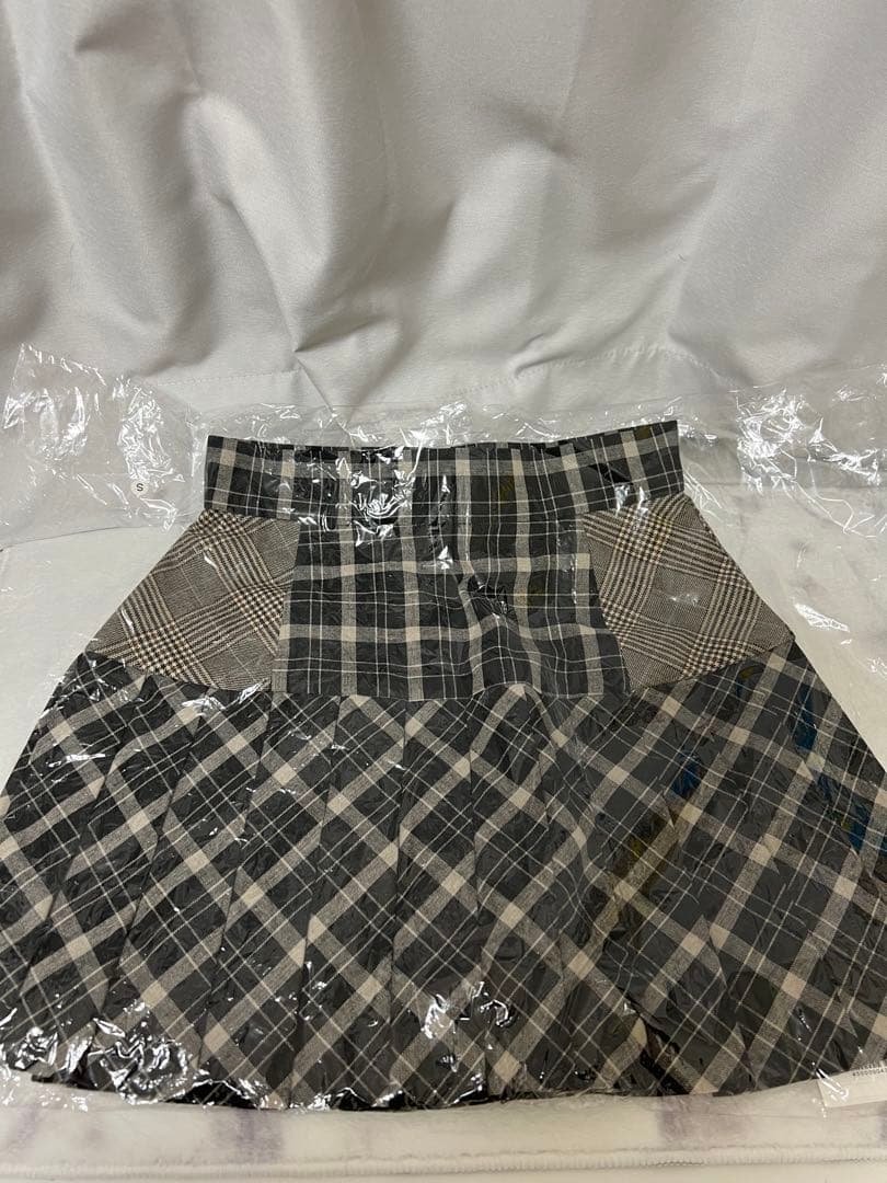 スカート ANDMARY Coco check pleats skirt S