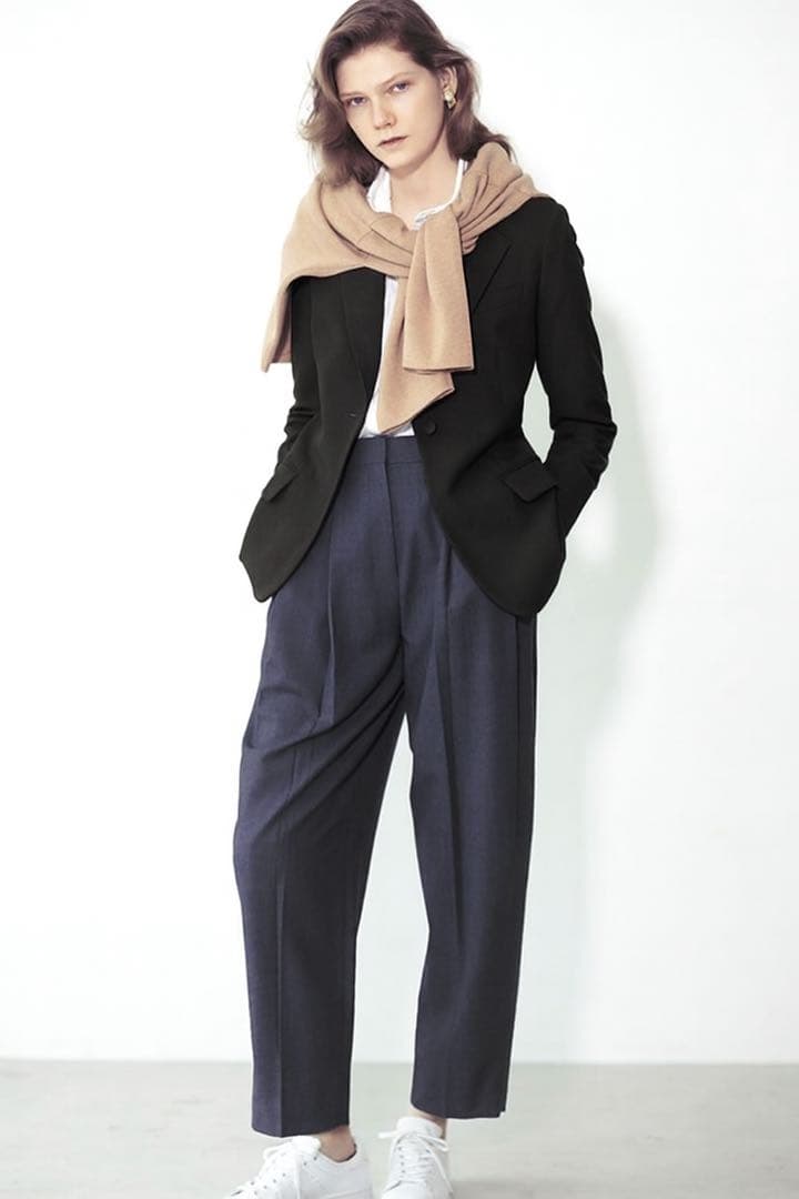 セオリー Light Saxony 2 テーラードジャケット 黒ブラックウールL