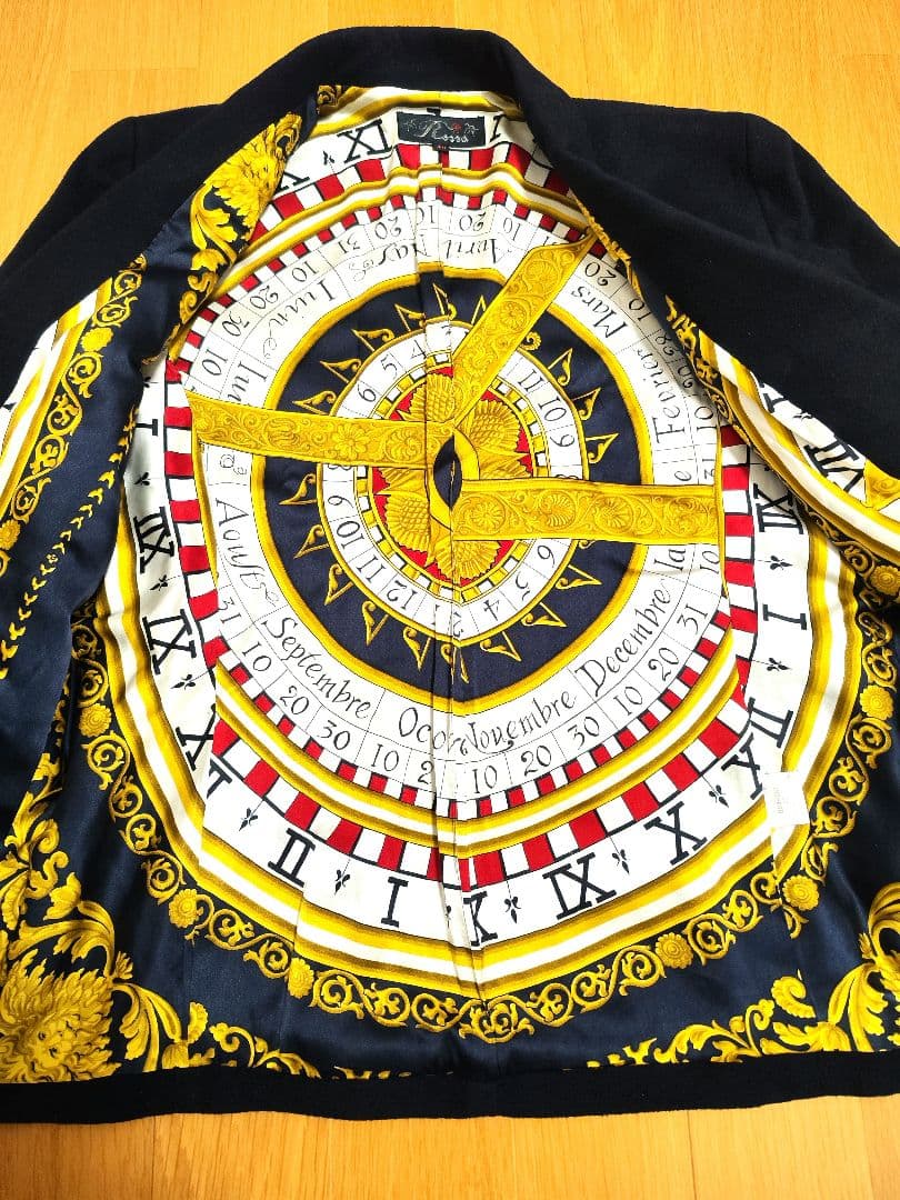 【高級素材美品】カシミヤ100% ジャケット ブレザー 裏地デザインありユニセッ