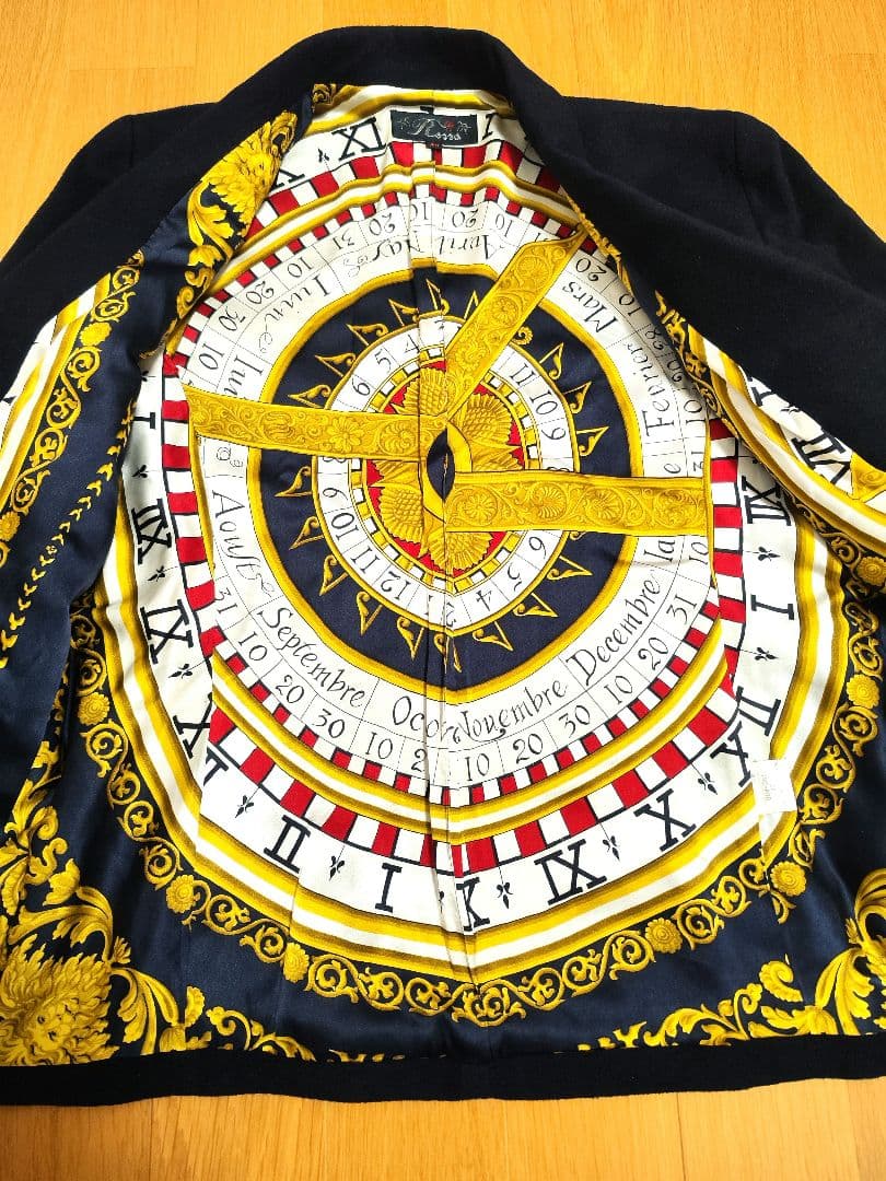 【高級素材美品】カシミヤ100% ジャケット ブレザー 裏地デザインありユニセッ