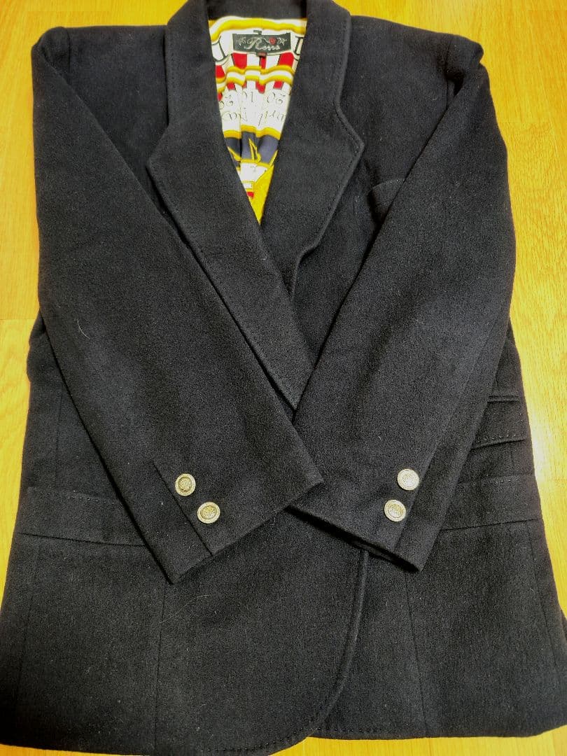 【高級素材美品】カシミヤ100% ジャケット ブレザー 裏地デザインありユニセッ