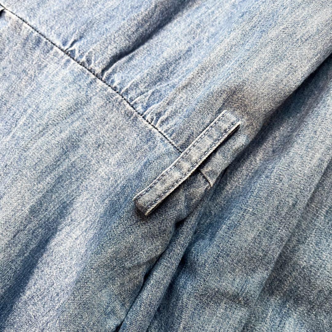 マックスマーラ LUANA デニムシャツワンピース マキシ丈 ベルト付 40