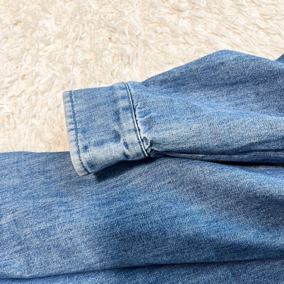 マックスマーラ LUANA デニムシャツワンピース マキシ丈 ベルト付 40