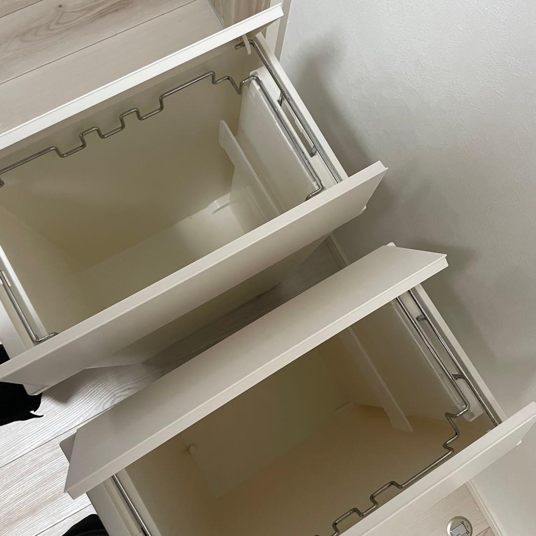 ケユカ　ゴミ箱45リットル　ホワイト　2個セット