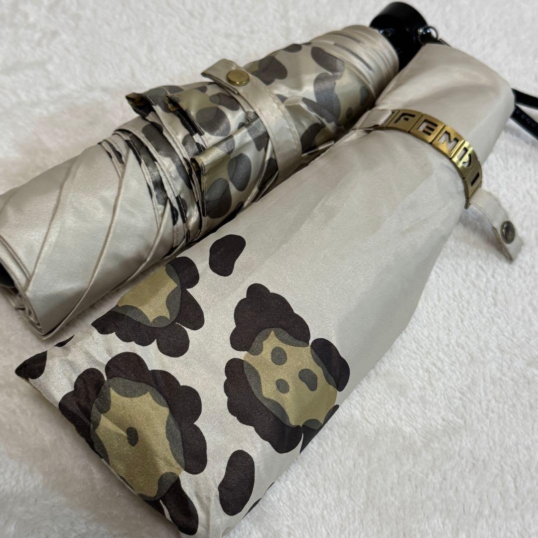 【未使用】FENDI フェンディ 折り畳み傘 日傘 アンブレラ ズッカ