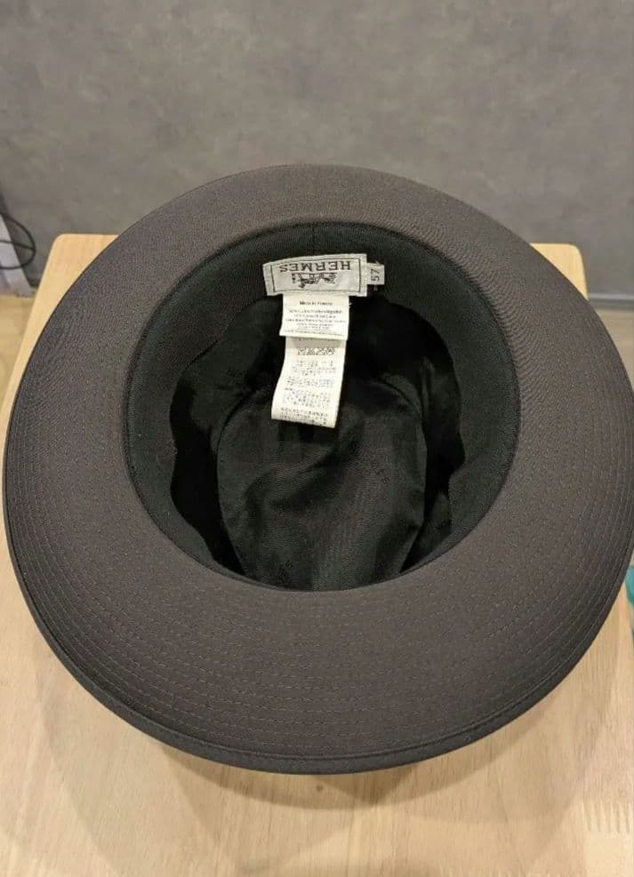 HERMES エルメス ハット 57 チャコールグレー