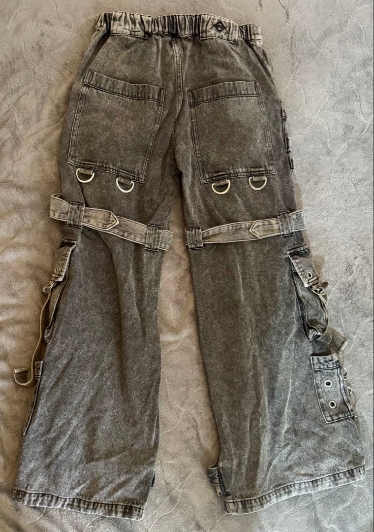 REFLEM フレアデニムカーゴパンツ グレー L メンズ レディース