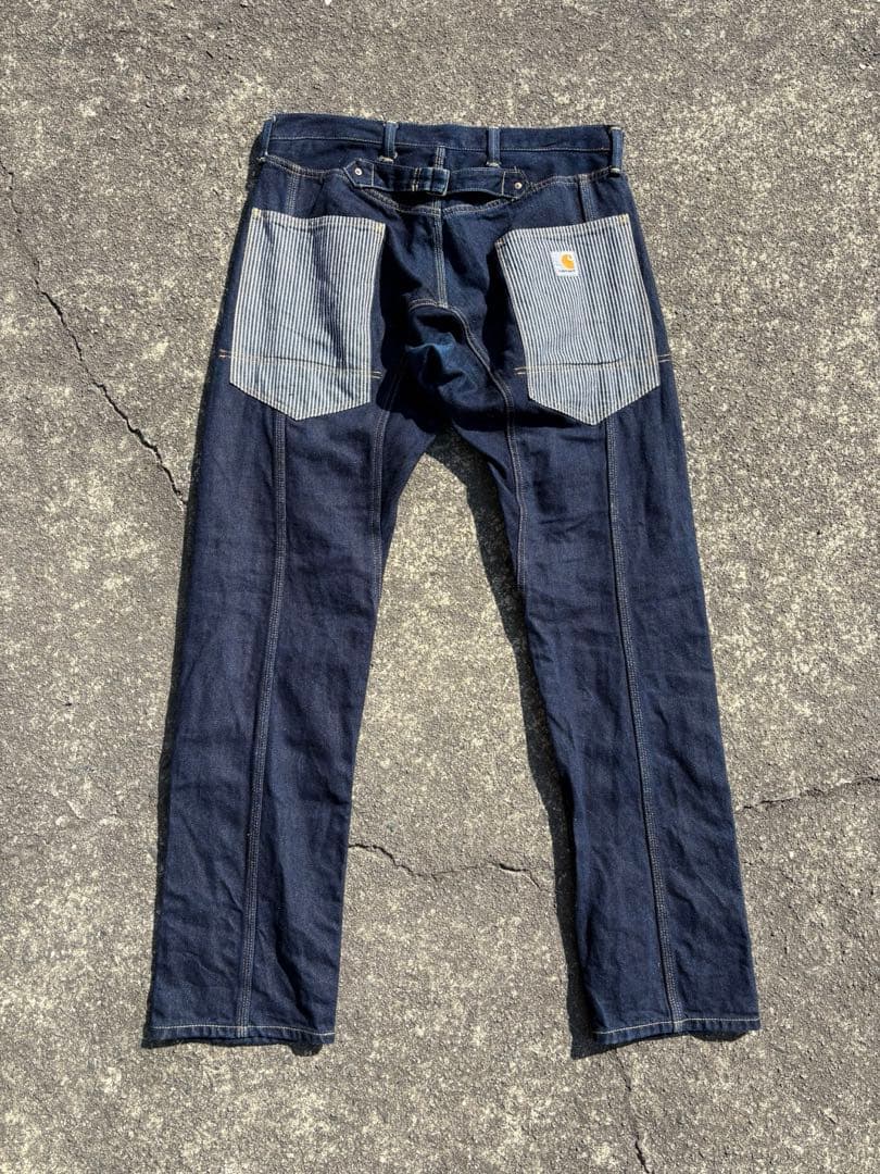 希少JUNYA WATANABE カーハート　ダブルニーペインターパンツ　濃紺