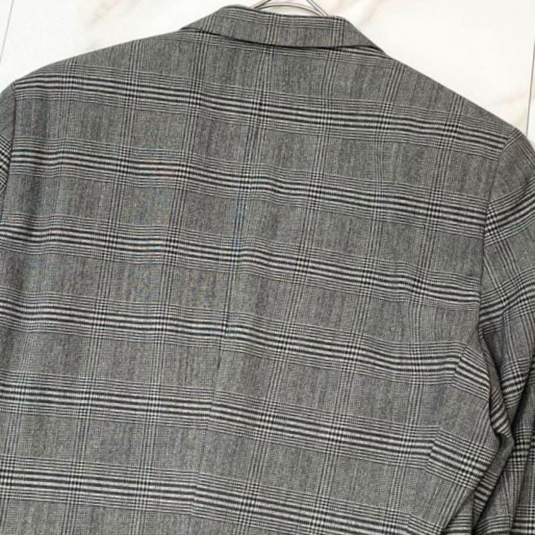 ヒューゴボス スーツ セットアップ ストレッチ グレンチェック ウール グレー