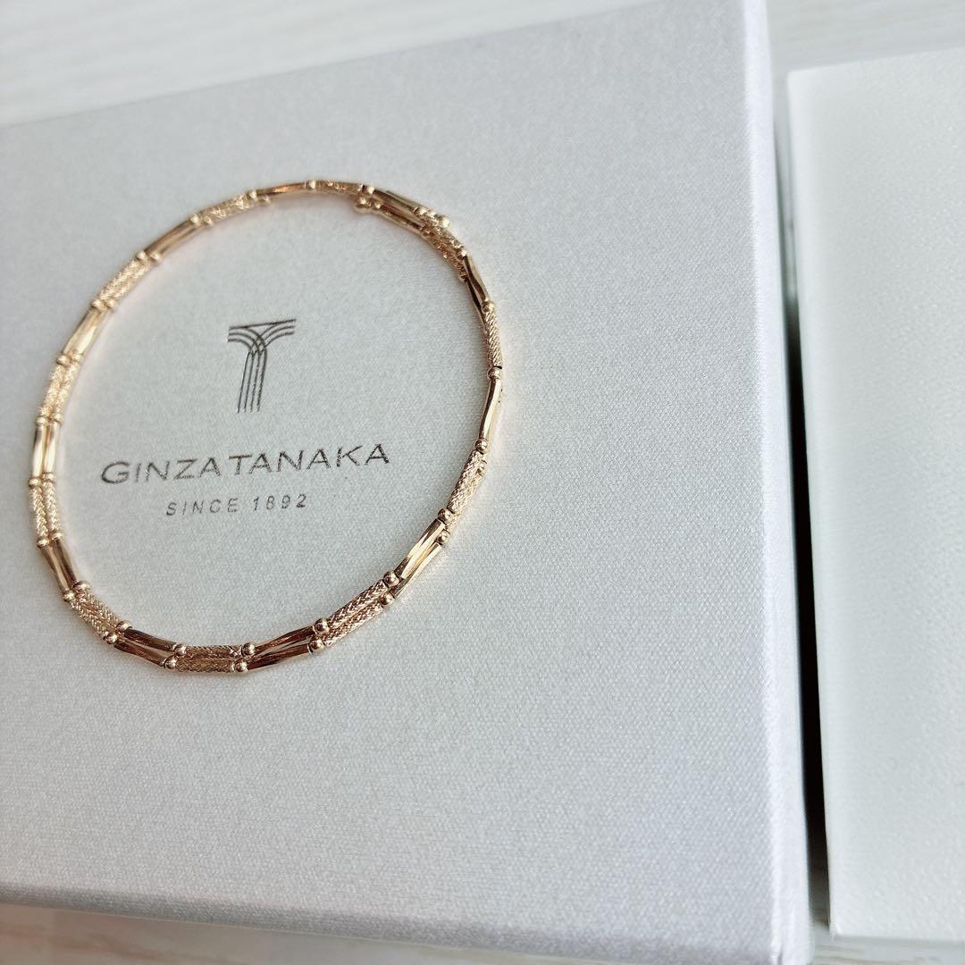 未使用 GINZA TANAKA K18イエローゴールド バングル