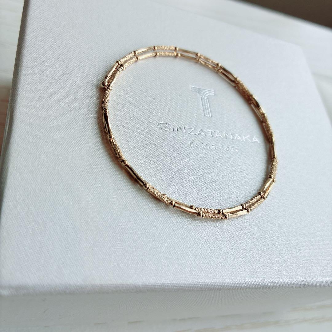未使用 GINZA TANAKA K18イエローゴールド バングル