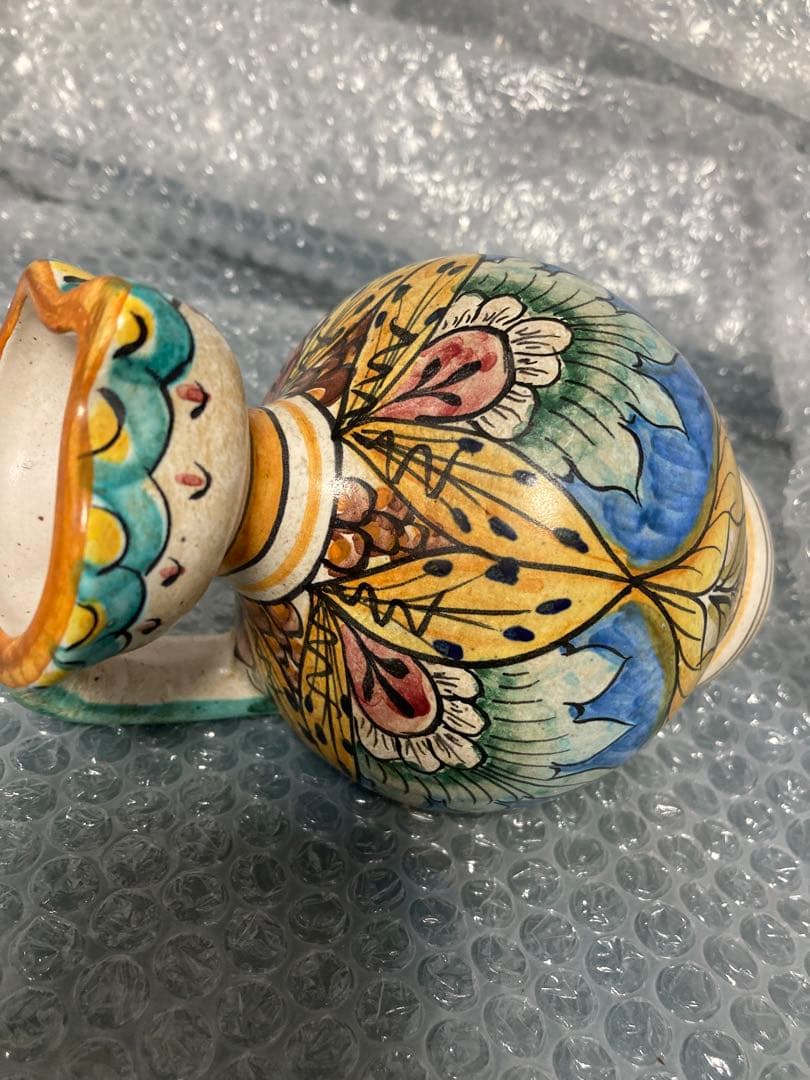 イタリアヴィンテージマヨリカ焼ERICINA手描き壺