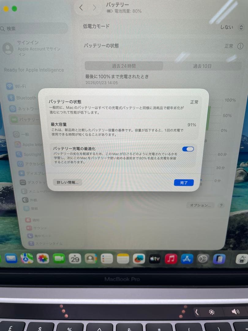 MacBook Pro 13インチ (M1, 2020) 8GB / 256GB