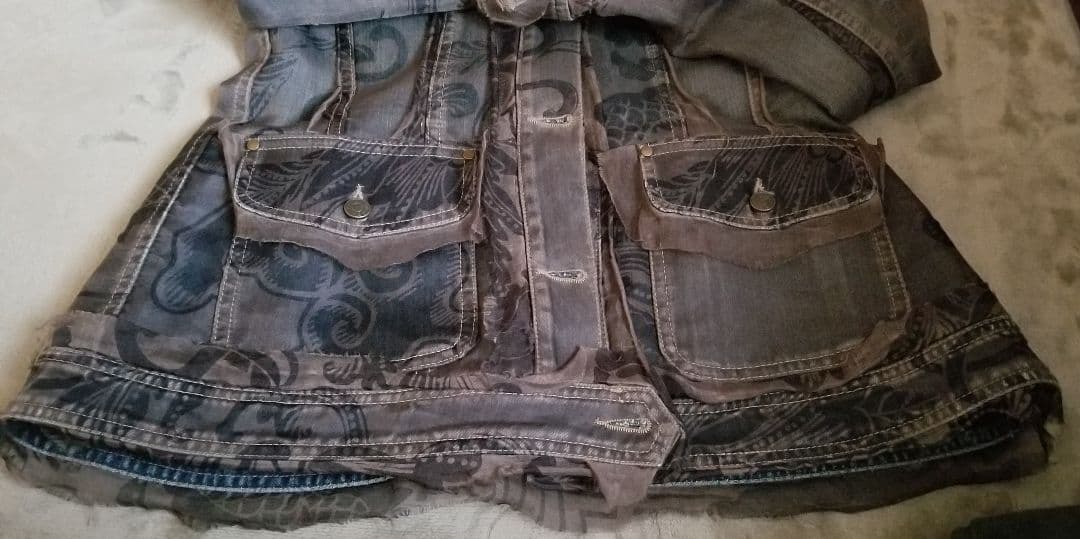 ジャンフランコフェレ　オーガンジー　デニムジャケット