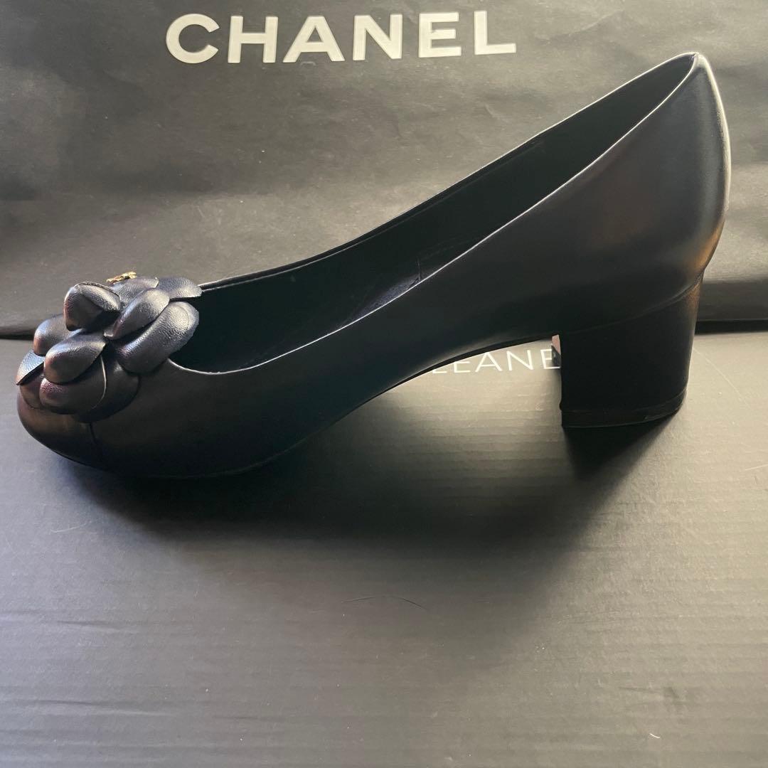 シャネル カメリア ネイビー サイズ23