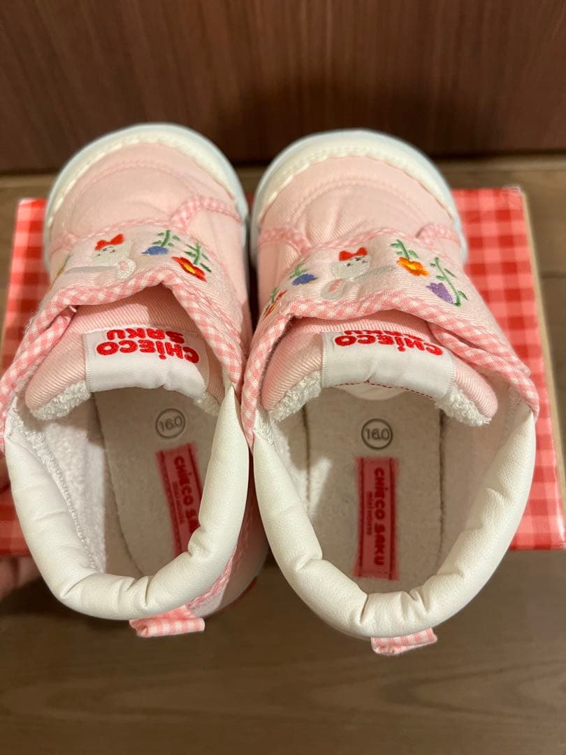 ミキハウス　CHIECO SAKU ピンク セカンドシューズ　16cm