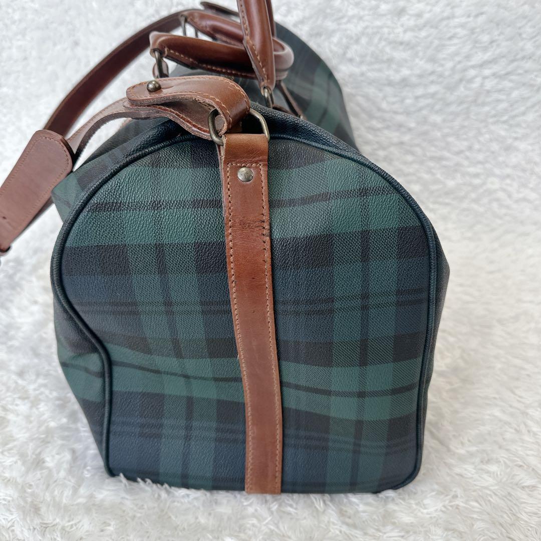 【良品】POLO Ralph Lauren ボストンバッグ 2WAY チェック柄