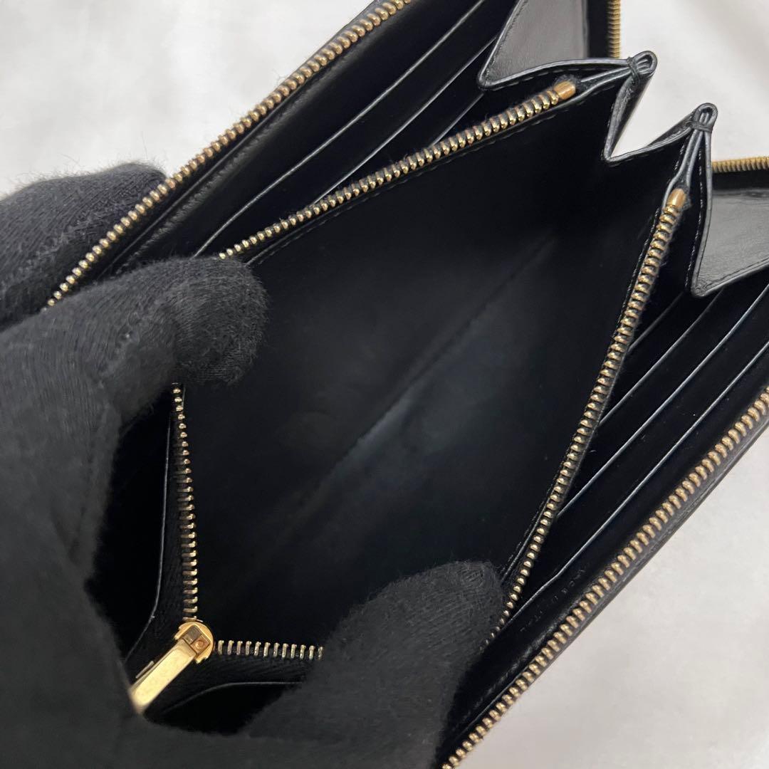 ◇極美品◇セリーヌ　ラージジップウォレット　トリオンフ×ゴールド金具　長財布