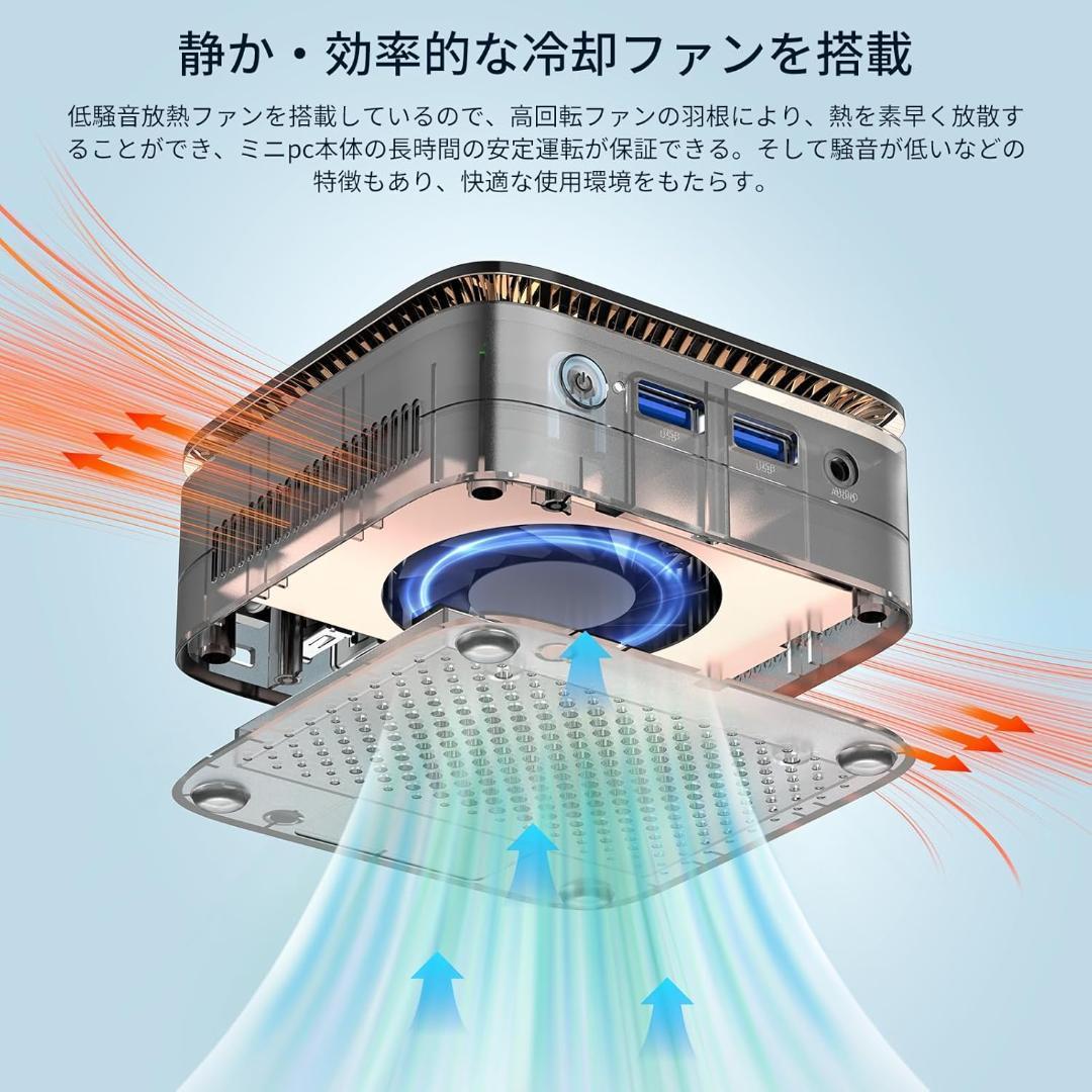 NiPoGi ミニpc n97 16GB DDR4 /512GB M.2 SSD