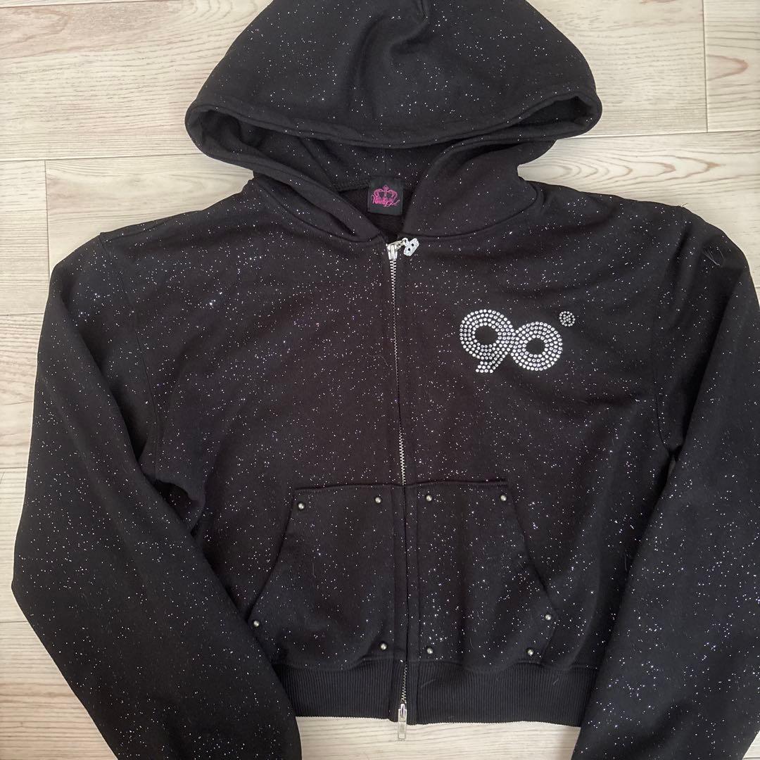 9090girl ラメパーカートップス