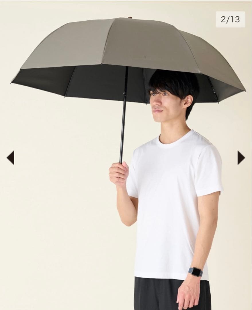 サンバリア100 折りたたみ日傘２段折 大判　モスグレー
