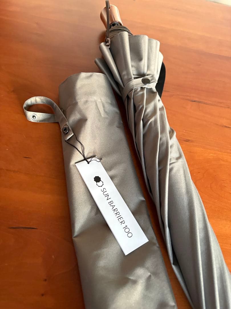 サンバリア100 折りたたみ日傘２段折 大判　モスグレー