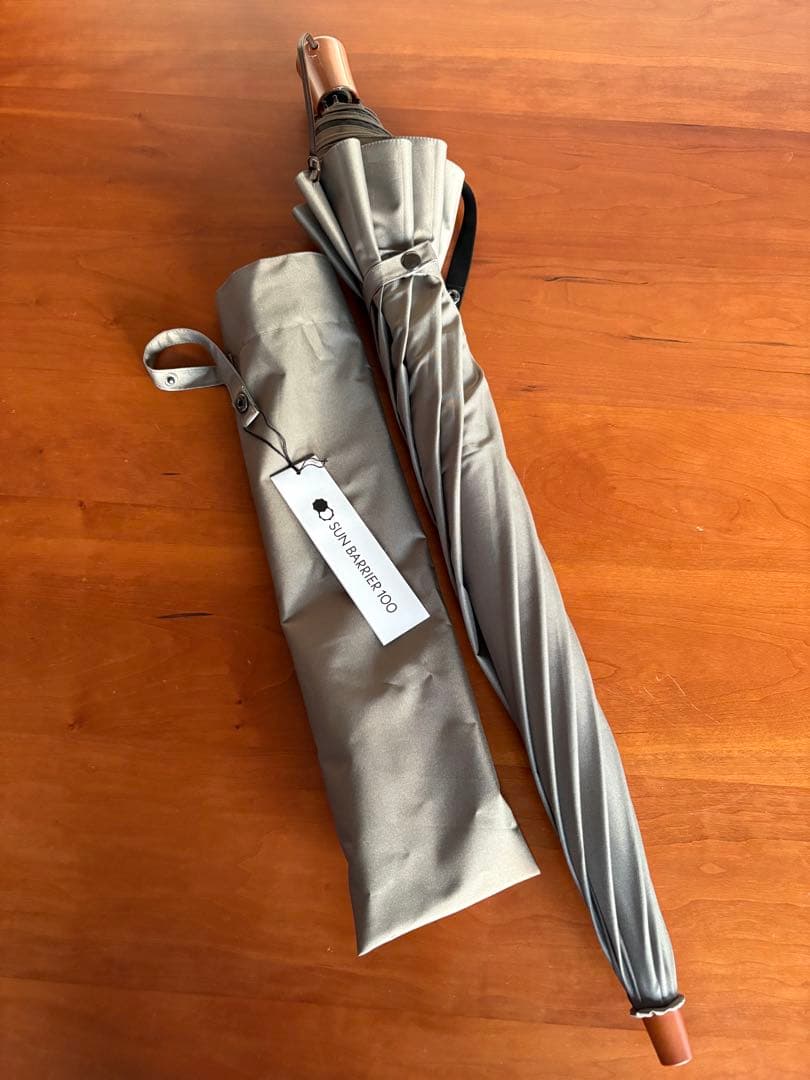 サンバリア100 折りたたみ日傘２段折 大判　モスグレー