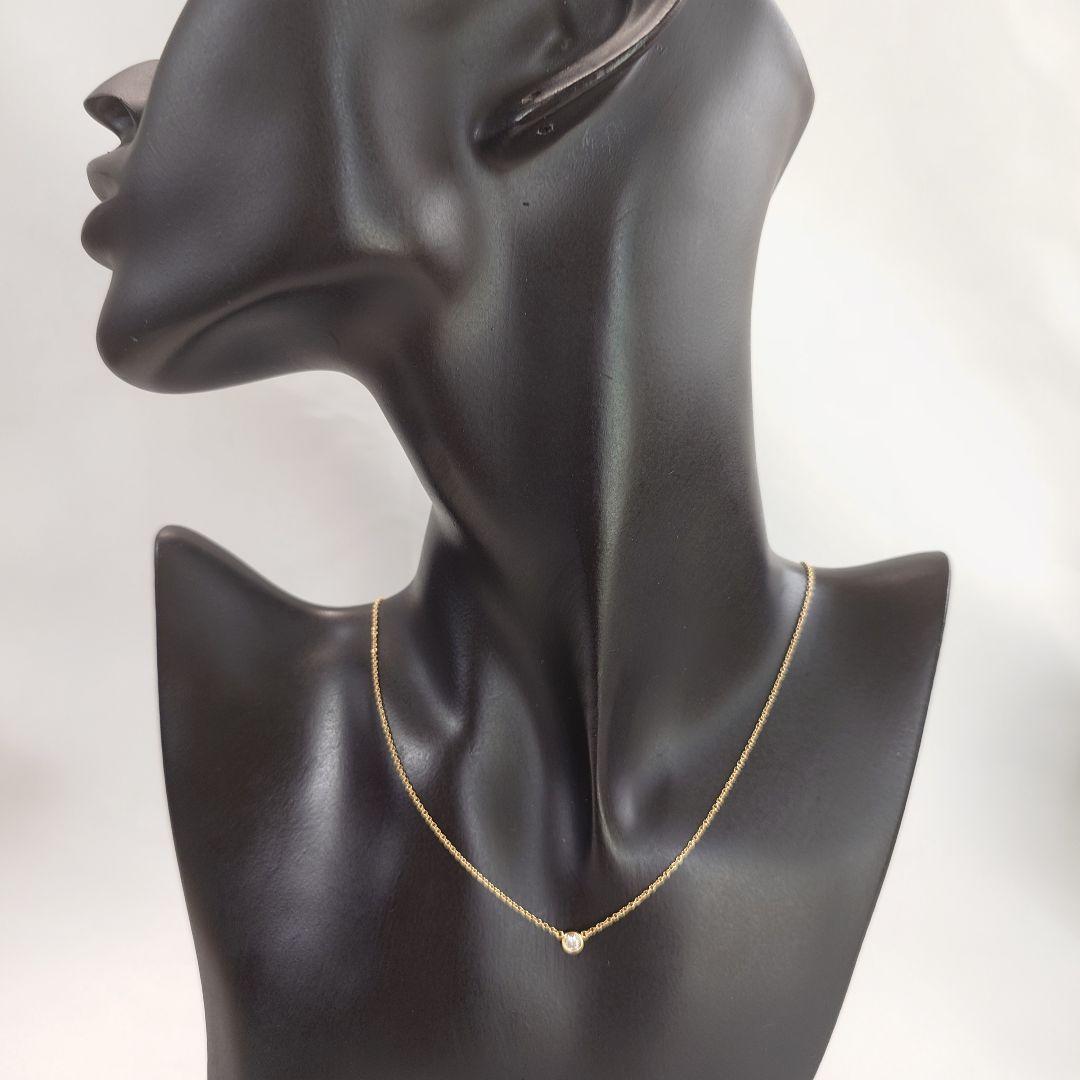 【美品】ティファニー K18 バイザヤード ダイヤ ネックレス 6823