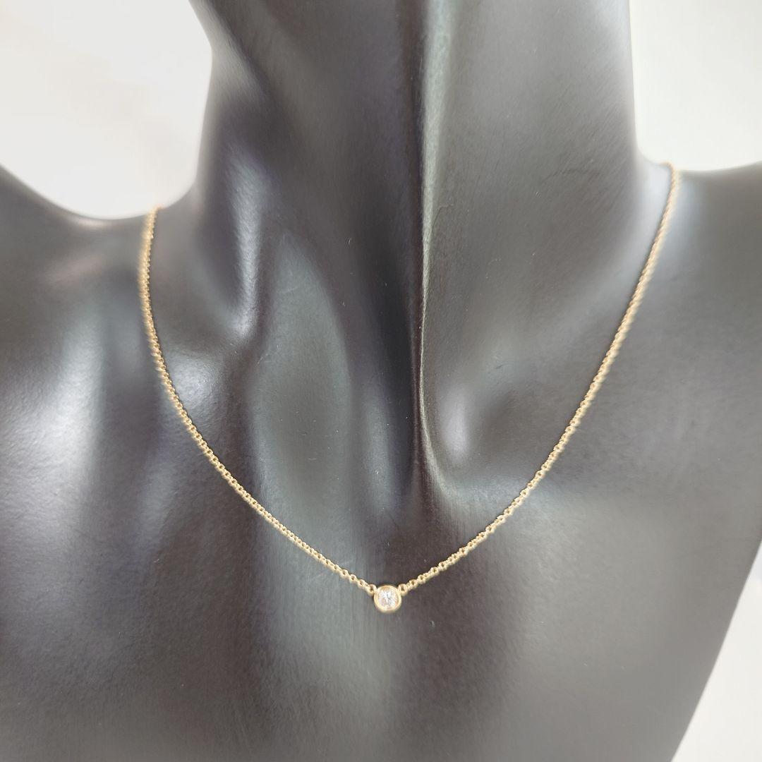 【美品】ティファニー K18 バイザヤード ダイヤ ネックレス 6823