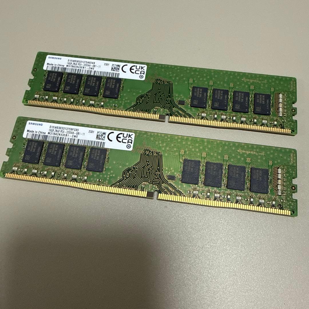 Samsung DDR4 16GB ×2枚 計32GB PC4-3200
