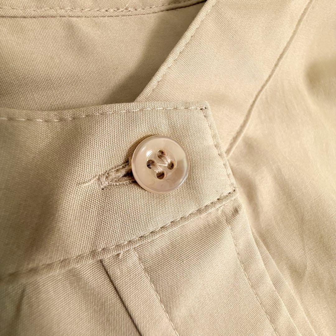 美品 Whim Gazette 刺繍シャツチュニック ビッグシルエット ベージュ