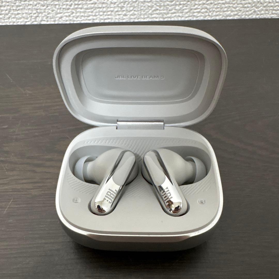 JBL LIVE BEAM 3 ワイヤレスイヤホン シルバー