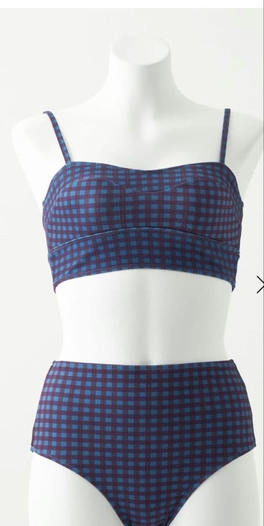 green label relaxing　ビスチェ&ショーツ チェック柄 水着