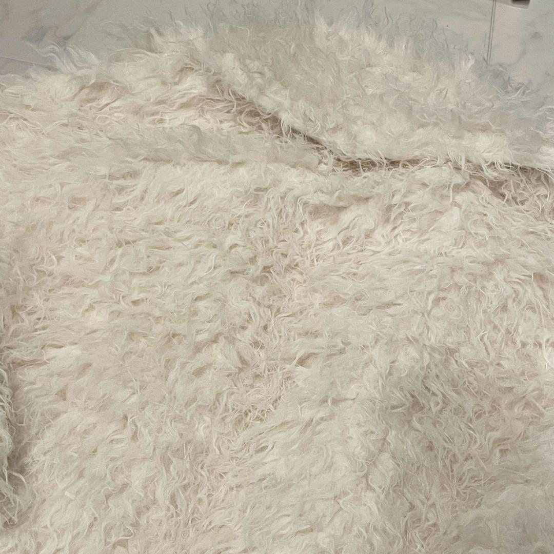 海外　インポート　アウター　ファーコート　ホワイト