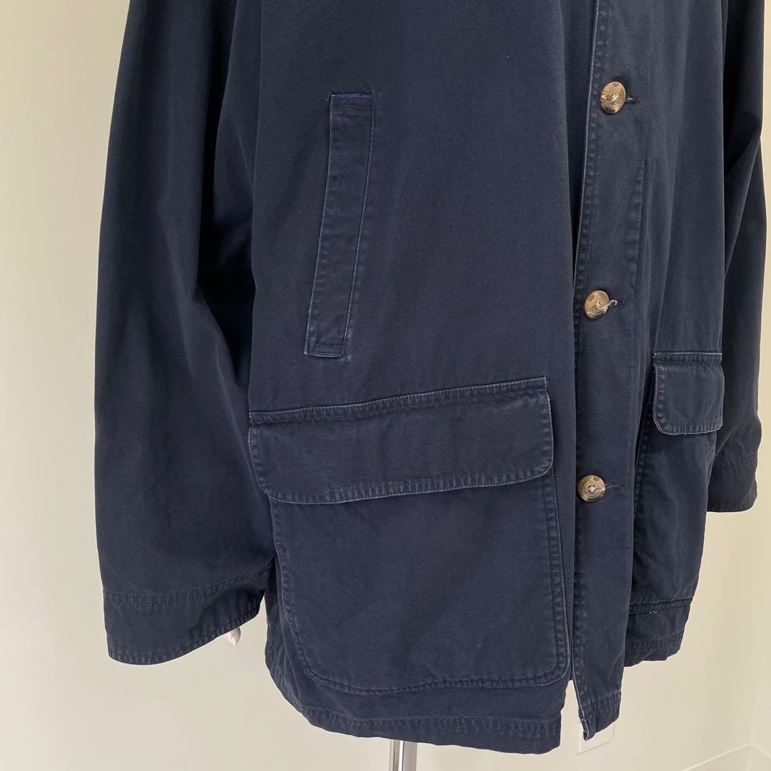 古着 ハンティングジャケット カバーオール コート ヴィンテージ 紺 ネイビー