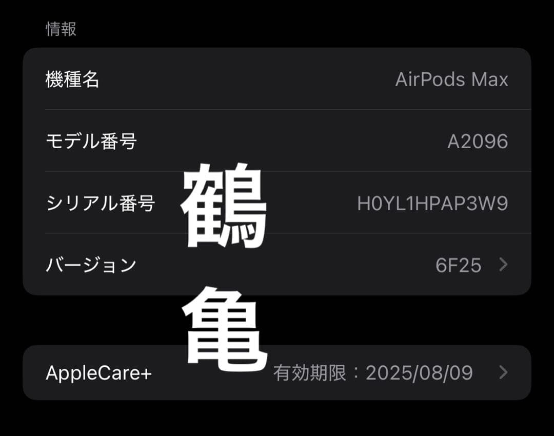 ペペロンチーノ　AirPods Max スペースグレー 本体