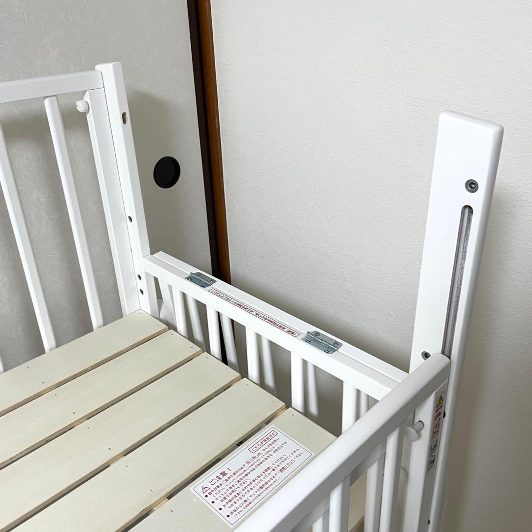 【大和屋】ミニベビーベッド（ノモック・Wオープンハイタイプ）マット付