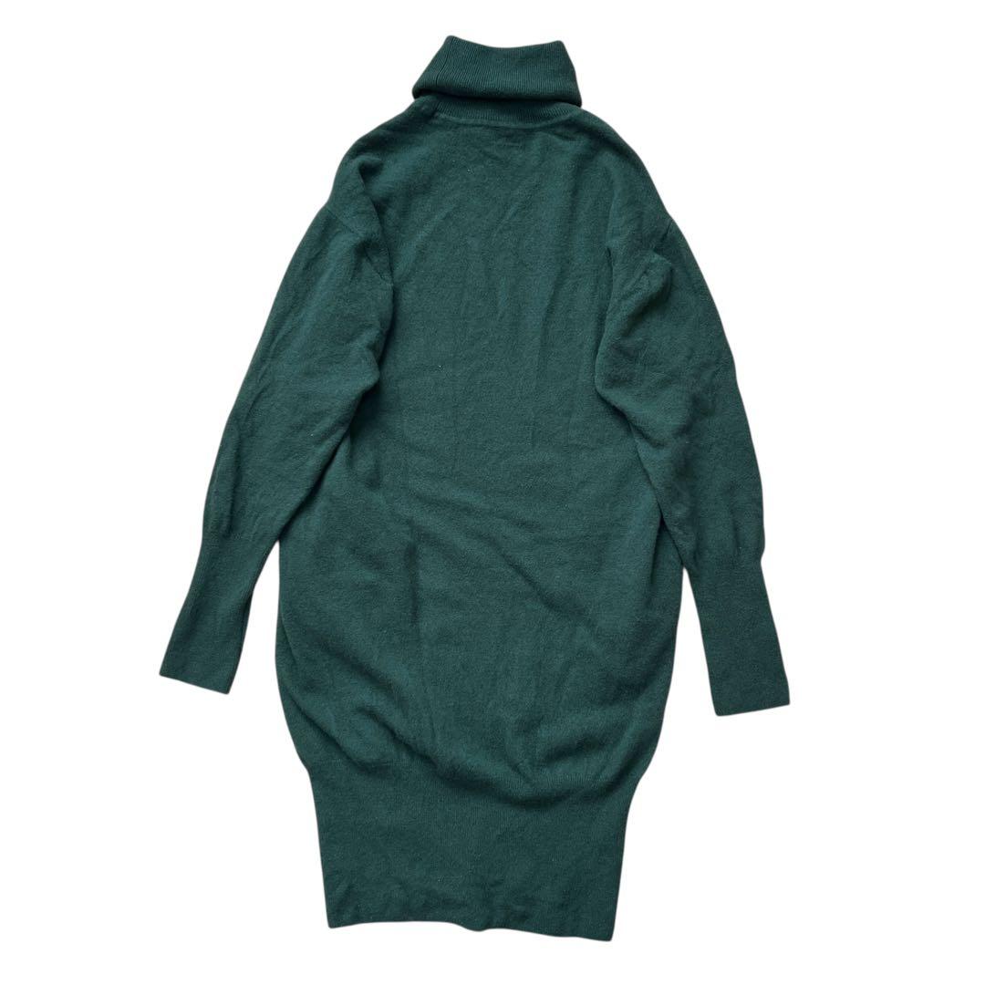 ヴィヴィアンウエストウッド　ウーレンベーシックタートルニットワンピース　緑