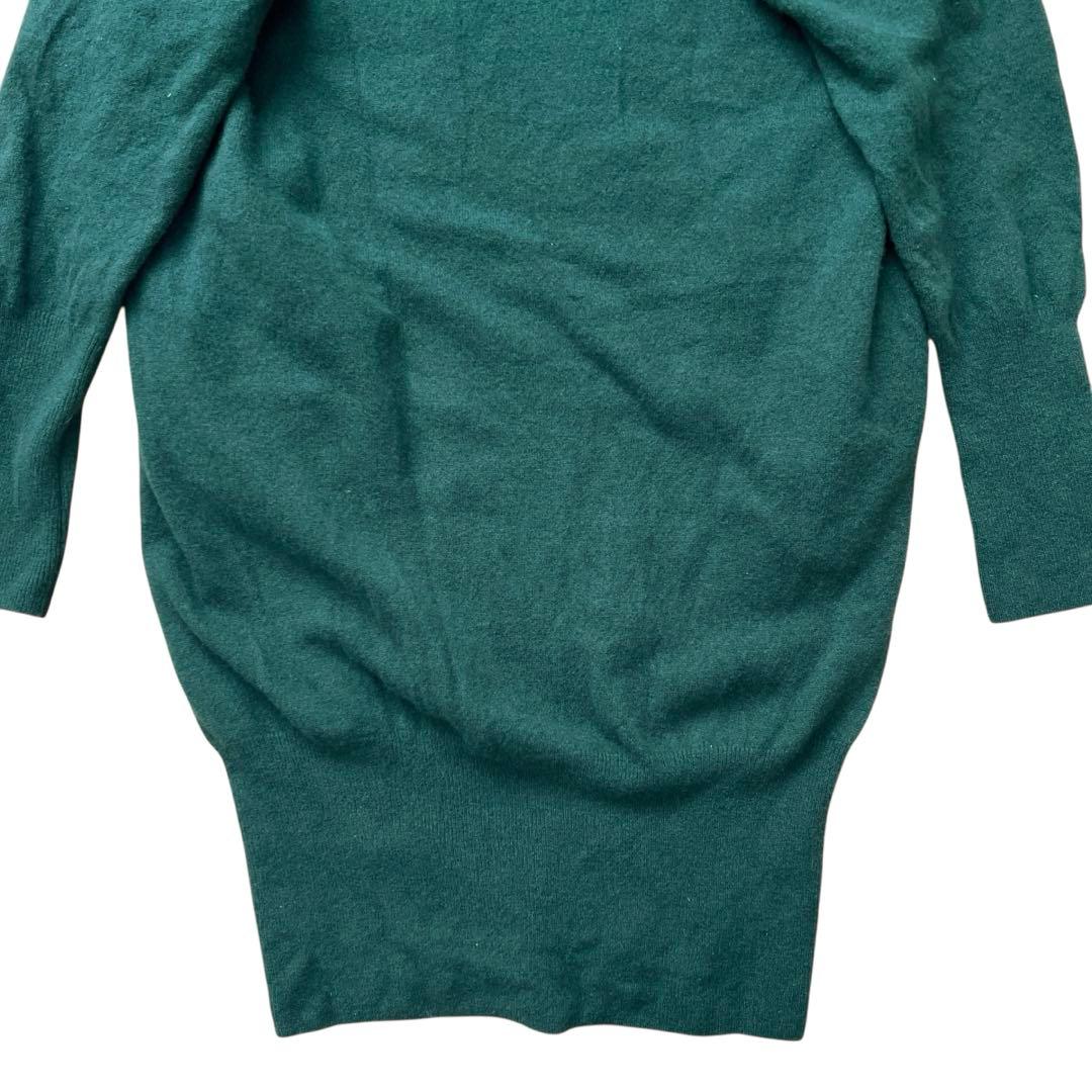 ヴィヴィアンウエストウッド　ウーレンベーシックタートルニットワンピース　緑