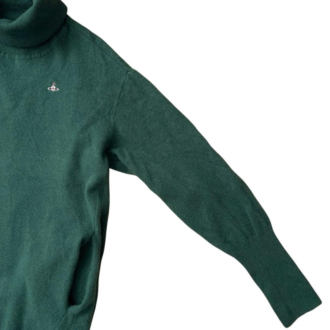 ヴィヴィアンウエストウッド　ウーレンベーシックタートルニットワンピース　緑